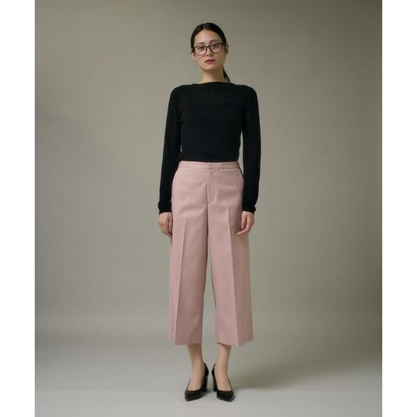 イッツインターナショナル（I．T．’S． international）/ワイドクロップトパンツ《TRサキソニー裏起毛》