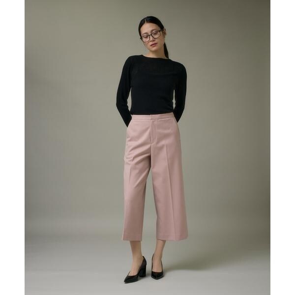 イッツインターナショナル（I．T．’S． international）/ワイドクロップトパンツ《TRサキソニー裏起毛》