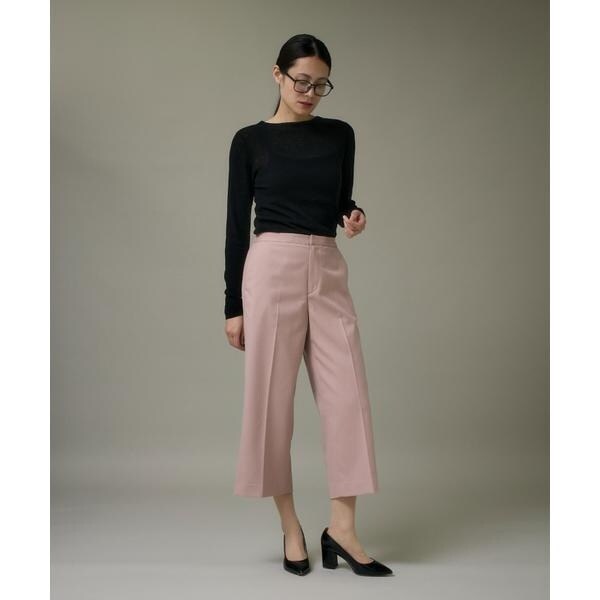 イッツインターナショナル（I．T．’S． international）/ワイドクロップトパンツ《TRサキソニー裏起毛》