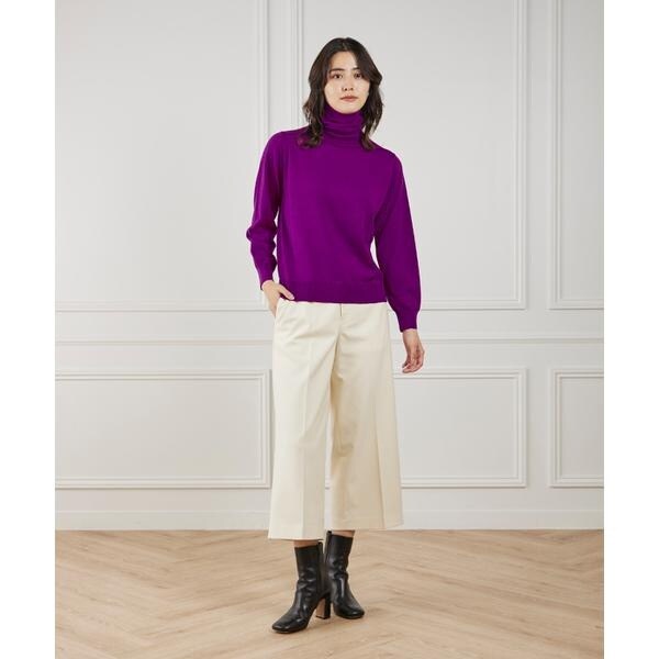 イッツインターナショナル（I．T．’S． international）/ワイドクロップトパンツ《TRサキソニー裏起毛》