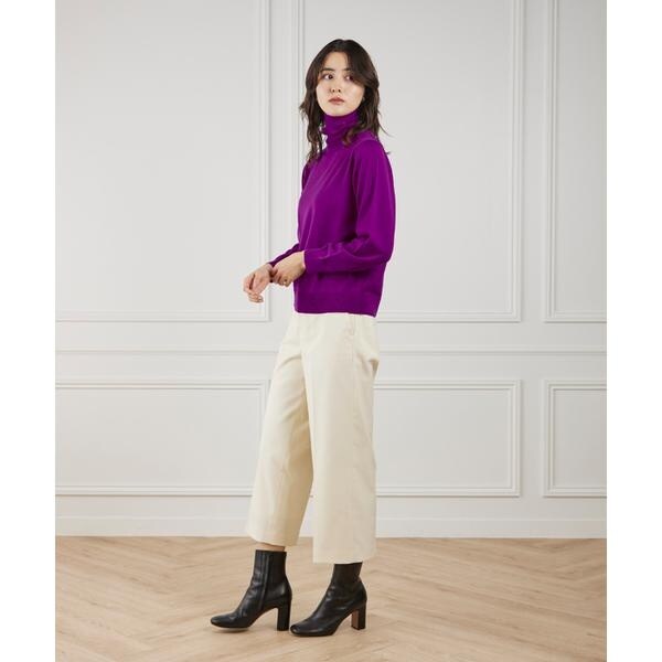 イッツインターナショナル（I．T．’S． international）/ワイドクロップトパンツ《TRサキソニー裏起毛》