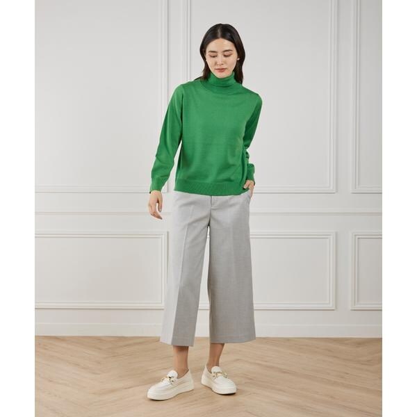 イッツインターナショナル（I．T．’S． international）/ワイドクロップトパンツ《TRサキソニー裏起毛》