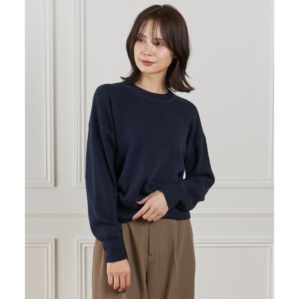 イッツインターナショナル（I．T．’S． international）/クルーネックニットプルオーバー《Melty air organic coton》