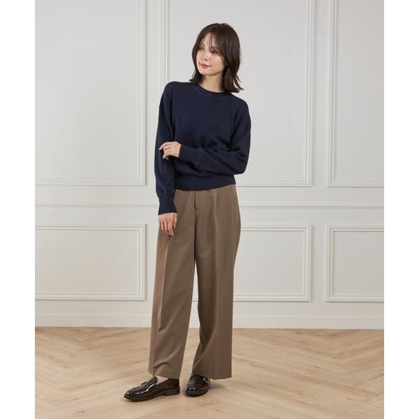 イッツインターナショナル（I．T．’S． international）/クルーネックニットプルオーバー《Melty air organic coton》