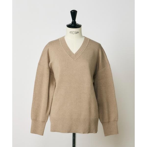 イッツインターナショナル（I．T．’S． international）/Vネックニットプルオーバー《Melty air organic cotton》