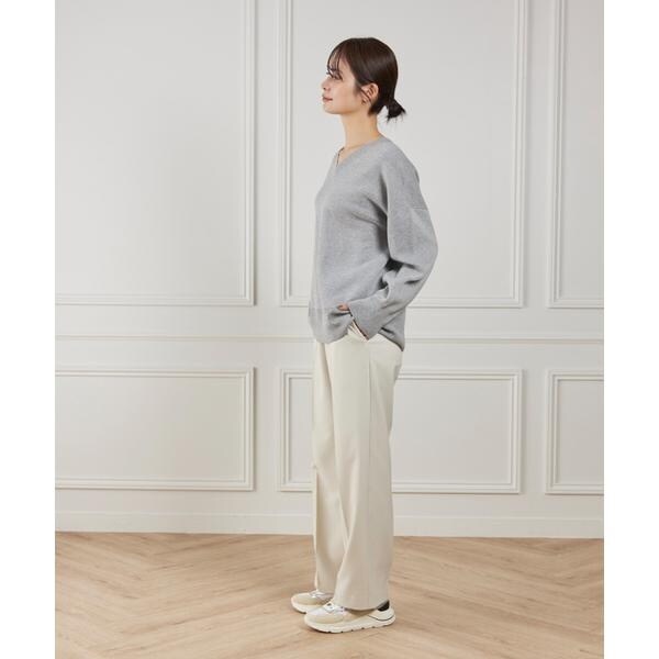 イッツインターナショナル（I．T．’S． international）/Vネックニットプルオーバー《Melty air organic cotton》