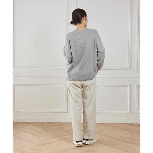 イッツインターナショナル（I．T．’S． international）/Vネックニットプルオーバー《Melty air organic cotton》