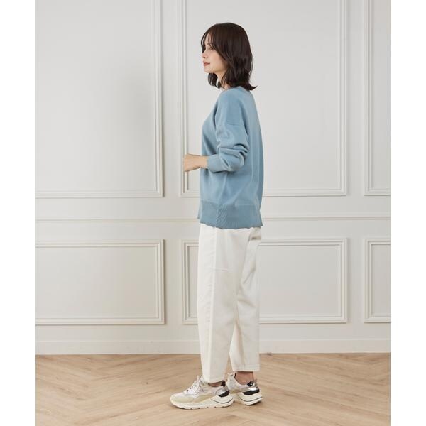 イッツインターナショナル（I．T．’S． international）/Vネックニットプルオーバー《Melty air organic cotton》