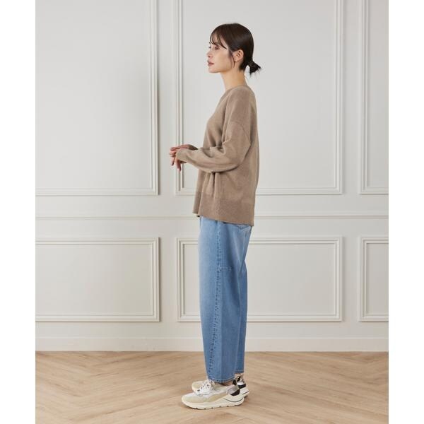 イッツインターナショナル（I．T．’S． international）/Vネックニットプルオーバー《Melty air organic cotton》