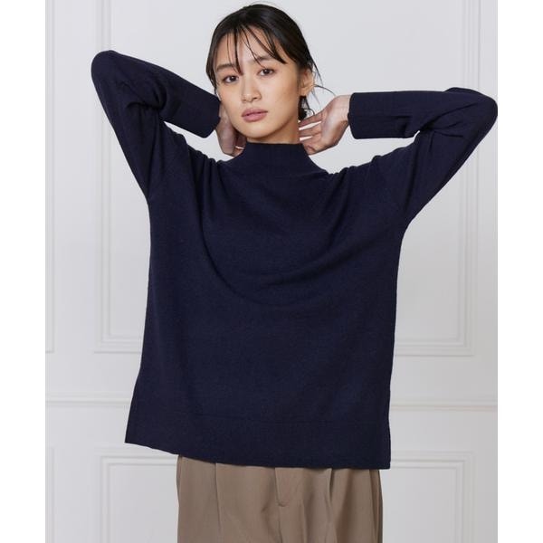 イッツインターナショナル（I．T．’S． international）/カシミヤ混ハイネックプルオーバー《CASH5》