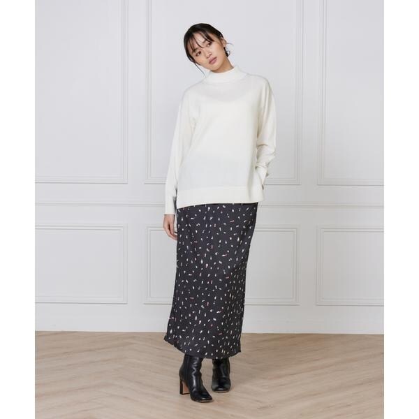 イッツインターナショナル（I．T．’S． international）/カシミヤ混ハイネックプルオーバー《CASH5》