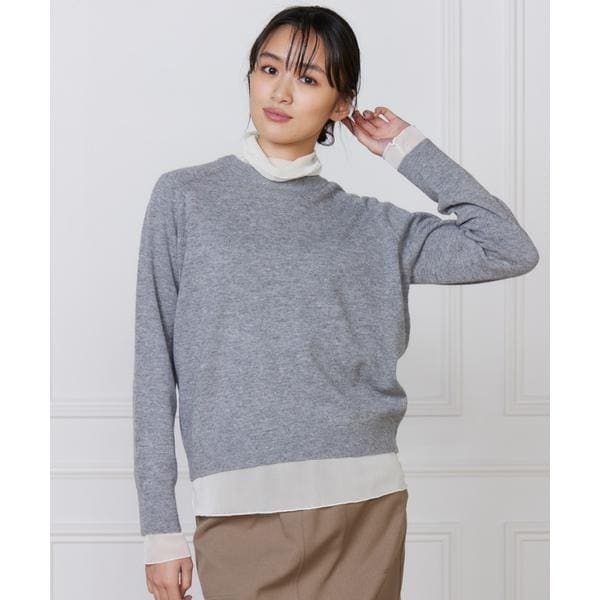 イッツインターナショナル（I．T．’S． international）/カシミヤ混クルーネックプルオーバー《CASH5》