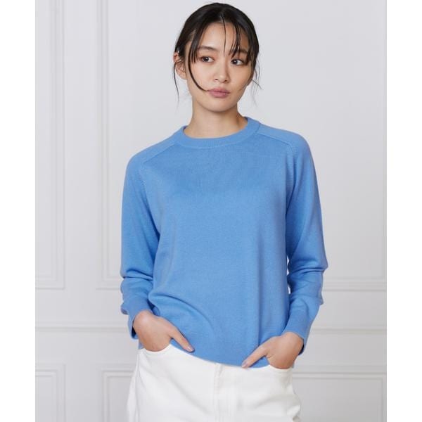 イッツインターナショナル（I．T．’S． international）/カシミヤ混クルーネックプルオーバー《CASH5》