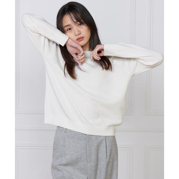 イッツインターナショナル（I．T．’S． international）/カシミヤ混クルーネックプルオーバー《CASH5》