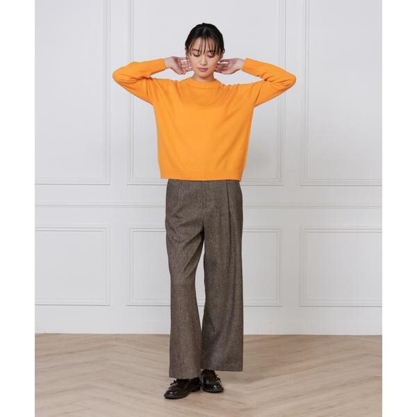 イッツインターナショナル（I．T．’S． international）/カシミヤ混クルーネックプルオーバー《CASH5》