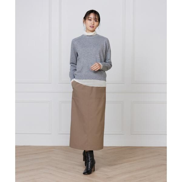 イッツインターナショナル（I．T．’S． international）/カシミヤ混クルーネックプルオーバー《CASH5》