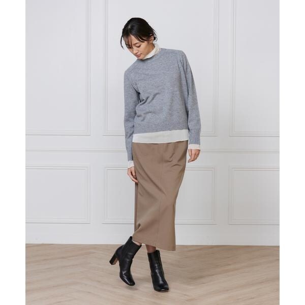 イッツインターナショナル（I．T．’S． international）/カシミヤ混クルーネックプルオーバー《CASH5》