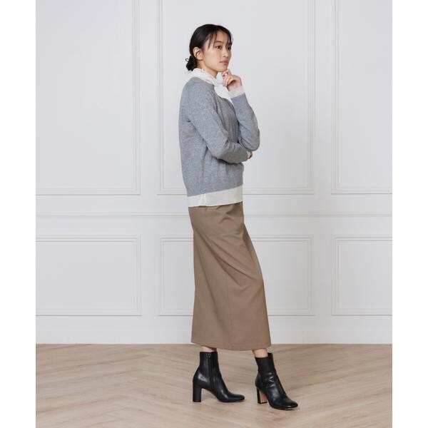 イッツインターナショナル（I．T．’S． international）/カシミヤ混クルーネックプルオーバー《CASH5》