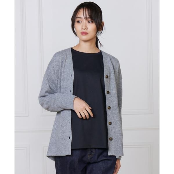 イッツインターナショナル（I．T．’S． international）/カシミヤ混Vネックカーディガン《CASH5》