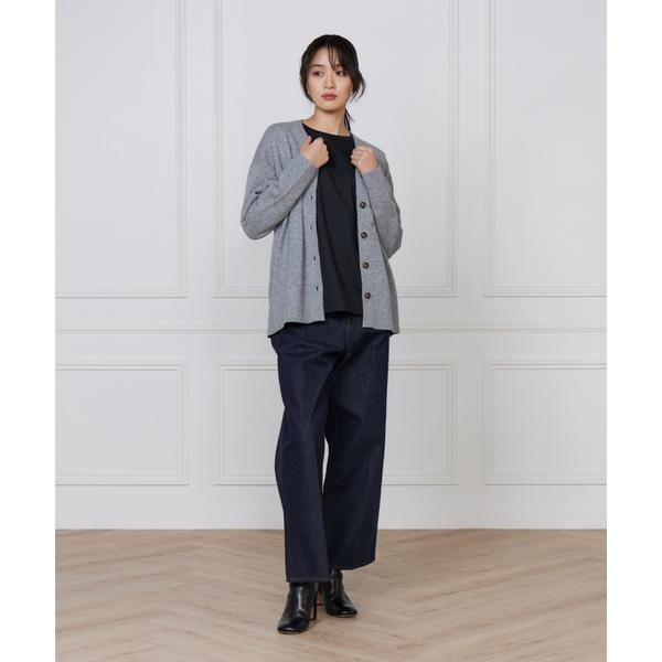 イッツインターナショナル（I．T．’S． international）/カシミヤ混Vネックカーディガン《CASH5》