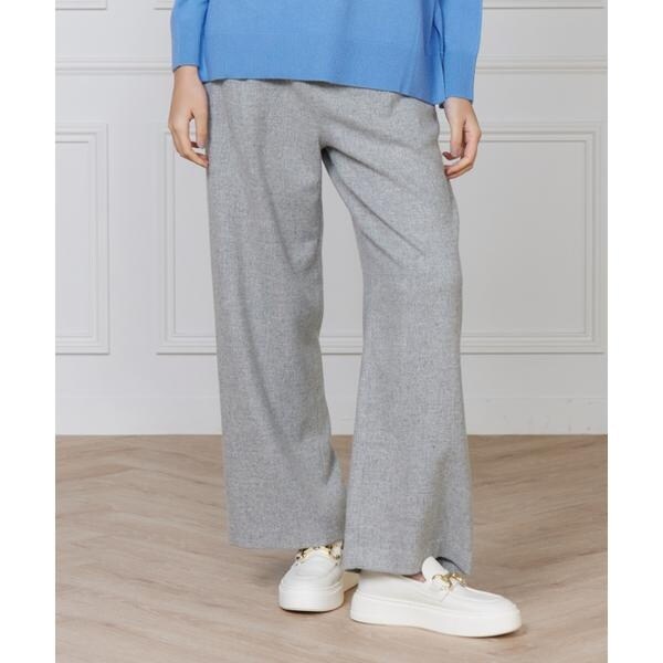 イッツインターナショナル（I．T．’S． international）/メランジツイルワンタックストレートパンツ