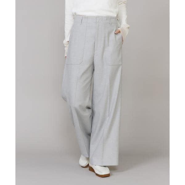 【NEW】イッツインターナショナル（I．T．’S． international）/ベイカーワイドパンツ《TRウールツイル》
