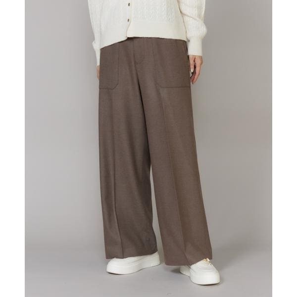 【NEW】イッツインターナショナル（I．T．’S． international）/ベイカーワイドパンツ《TRウールツイル》