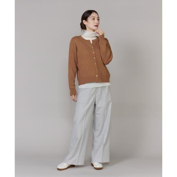 【NEW】イッツインターナショナル（I．T．’S． international）/ベイカーワイドパンツ《TRウールツイル》