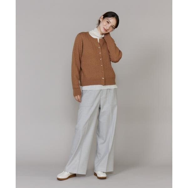 【NEW】イッツインターナショナル（I．T．’S． international）/ベイカーワイドパンツ《TRウールツイル》