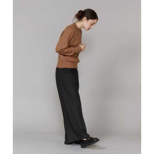 【NEW】イッツインターナショナル（I．T．’S． international）/ベイカーワイドパンツ《TRウールツイル》