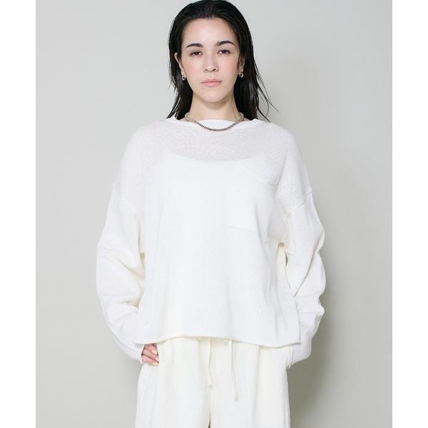 【NEW】イッツインターナショナル（I．T．’S． international）/和紙ウールニットプルオーバー