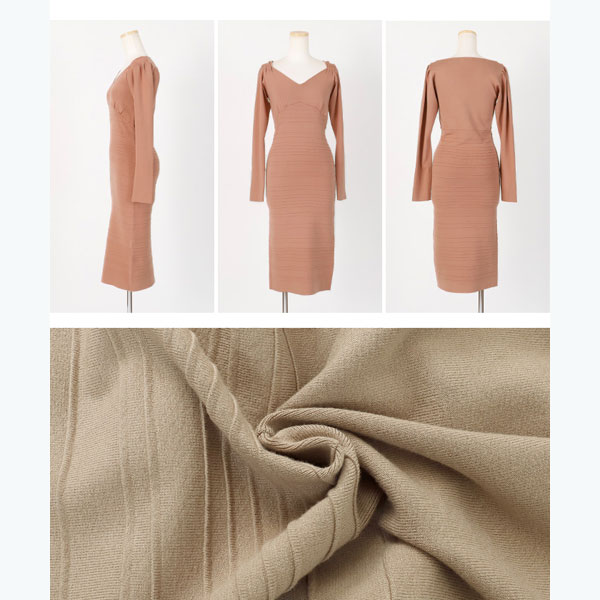 アンビエント/ピンタックタイトワンピース