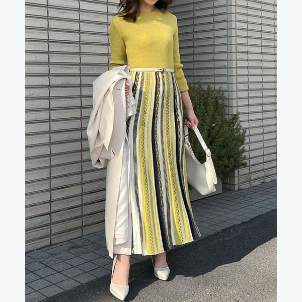 アンビエント/マルチストライプフレアニットワンピースの通販はau PAY