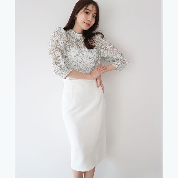 コードレーススカラップヘムミニスカート（スカート）｜AMBIENT