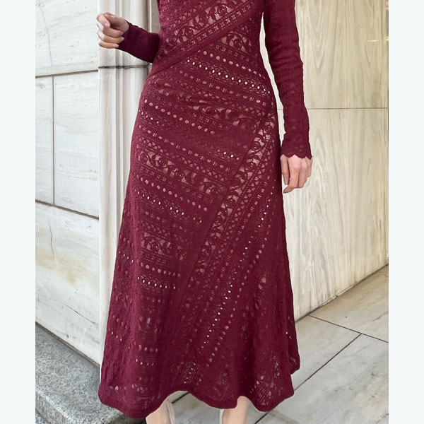 アンビエント（AMBIENT）/ジャージーレースロングスリーブフレア