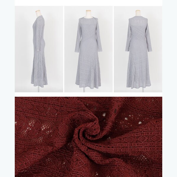 アンビエント（AMBIENT）/ジャージーレースロングスリーブフレア