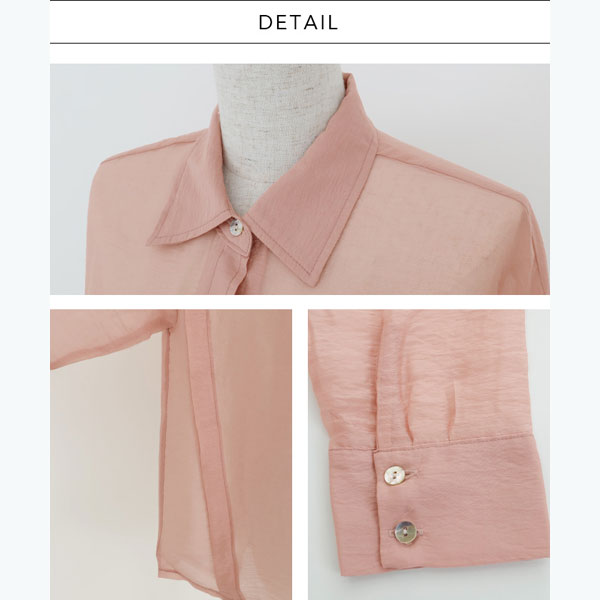 NEW】アンビエント（AMBIENT）/サイドボタンシアーシャツ