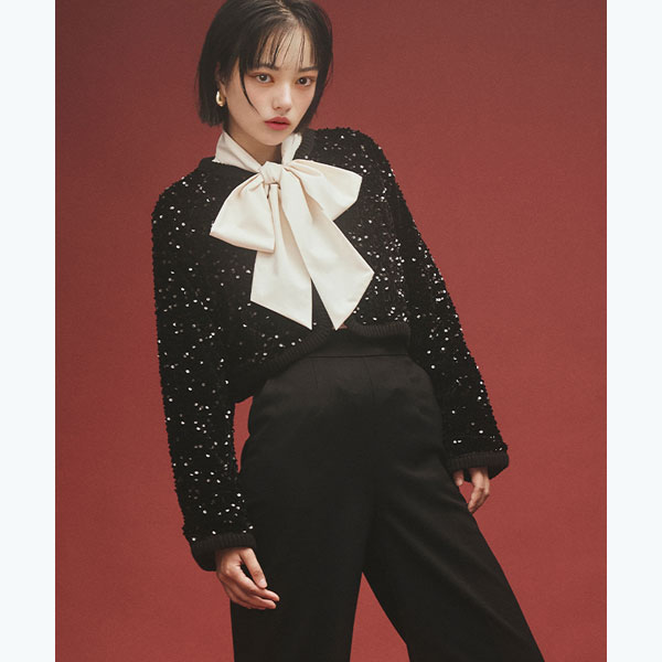 アンビエント（AMBIENT）/ベロアスパンコールショートジャケット