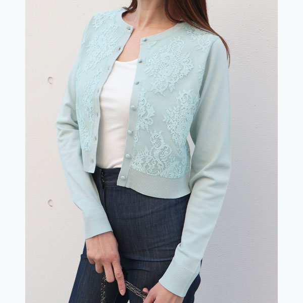 アンビエント（AMBIENT）/レースコンビニットカーディガン