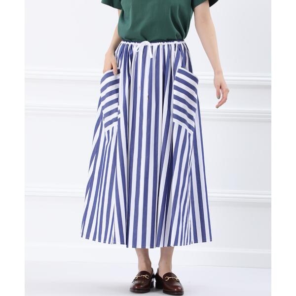 イネド/《大きいサイズ》ストライプスカート《Maison de Beige》
