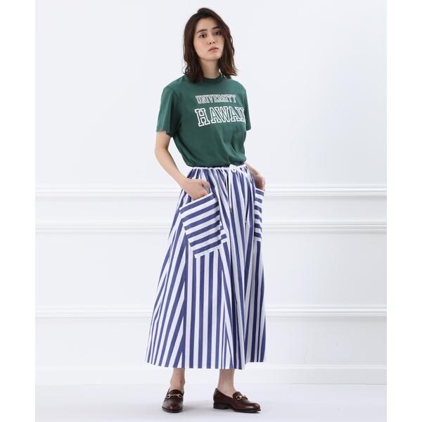 イネド/《大きいサイズ》ストライプスカート《Maison de Beige》