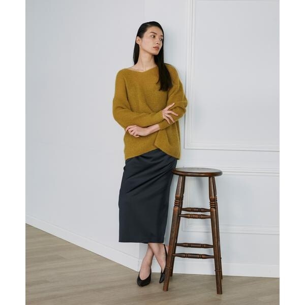 イネド（INED）/ウールサテンハイウエストスカート《la veille by SUPERIOR CLOSET》