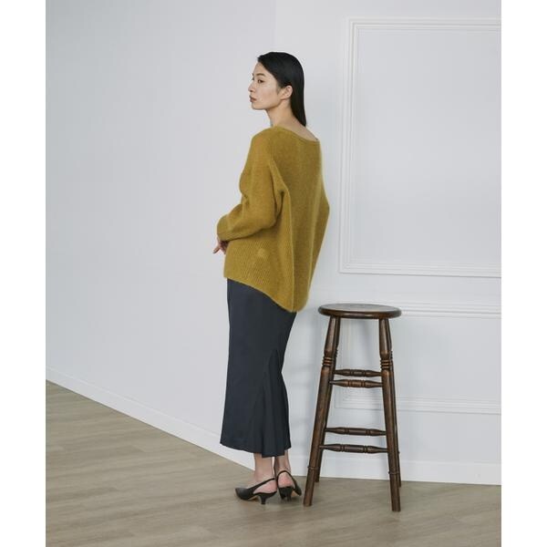 イネド（INED）/ウールサテンハイウエストスカート《la veille by SUPERIOR CLOSET》