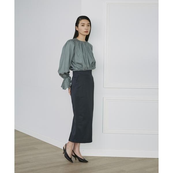 イネド（INED）/ウールサテンハイウエストスカート《la veille by SUPERIOR CLOSET》