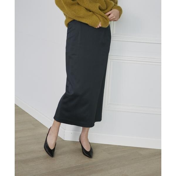 イネド（INED）/ウールサテンハイウエストスカート《la veille by SUPERIOR CLOSET》