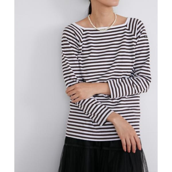 イネド（INED）/ 《SUPERIOR CLOSET》スクエアネックバスクシャツ《Le minor》