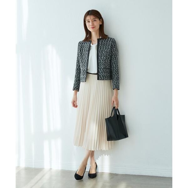 イネド（INED）/《プラスサイズ》 ボウタイ風ブラウス【INED】