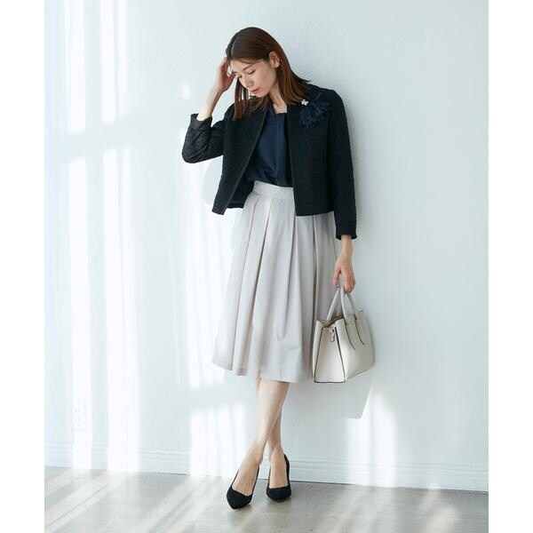 イネド（INED）/《プラスサイズ》 ボウタイ風ブラウス【INED】