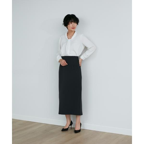 イネド（INED）/《プラスサイズ》 ボウタイ風ブラウス【INED】