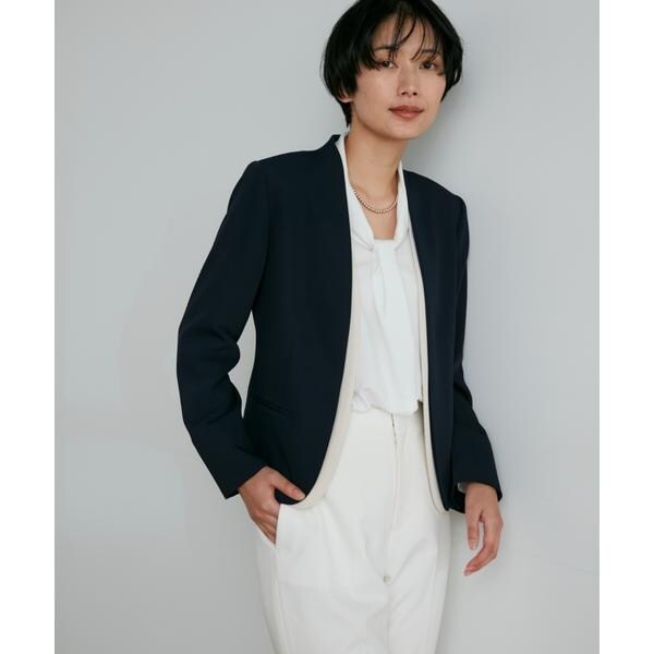 イネド（INED）/《プラスサイズ》 ボウタイ風ブラウス【INED】